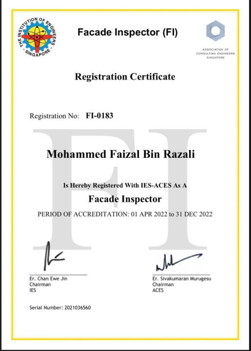 Façade Inspector Registration - FI-0183.1